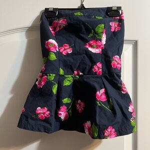 Floral Strapless top